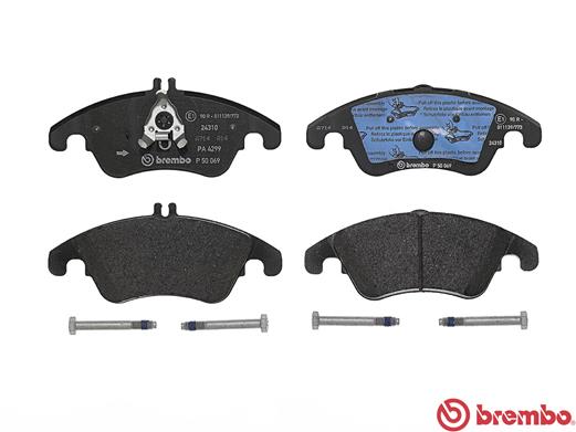 A.B.S. P 50 069 BREMBO BREMSBELÄGE, RICHTUNGSGEBUNDEN Bremsbelagsatz, Scheibenbremse